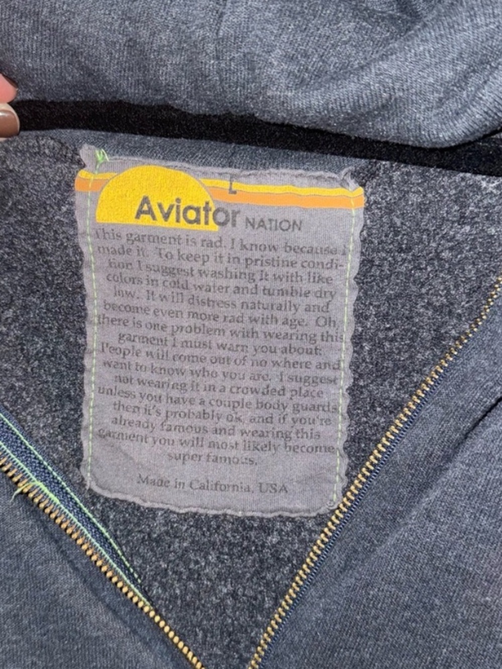 Aviator Nation Bolt 2 zip up hoodie - Picture 4 of 7